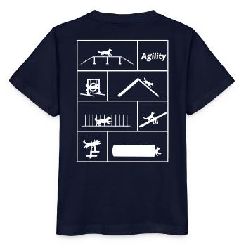 Agility Stationen Vektor - Stanley/Stella Kinder T-Shirt MINI CREATOR  - Navy - Hinten - Kain (125cm)