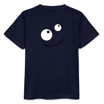 goofy Cartoon-Gesicht blickte lächelnd - Stanley/Stella Kinder T-Shirt MINI CREATOR  - Navy - Hinten - Kain (125cm)