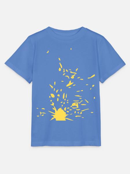 Gelber Farbklatsch - Stanley/Stella Kinder T-Shirt MINI CREATOR - Blau
