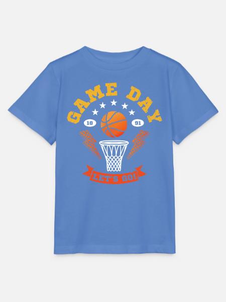 Game Day Basketball - Stanley/Stella Kinder T-Shirt MINI CREATOR  - Blau
