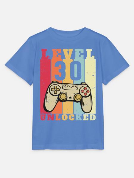 Level 30 Vollständiges 30-jähriges Jubiläum - Stanley/Stella Kinder T-Shirt MINI CREATOR - Blau
