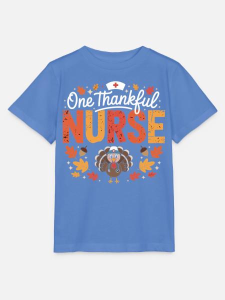 Dankbare Pflegekraft Truthahn - Stanley/Stella Kinder T-Shirt MINI CREATOR  - Blau