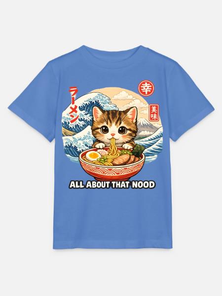 Katzen ramen Ukiyo-e  - Stanley/Stella Kinder T-Shirt MINI CREATOR  - Blau