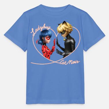 Cuore di Ladybug Miracolosa e Chat Noir - Maglietta per bambini MINI CREATOR di Stanley/Stella - blu