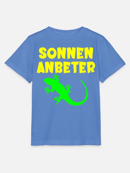 Sonnenanbeter Eidechse - Sommer Sonne - Stanley/Stella Kinder T-Shirt MINI CREATOR - Blau