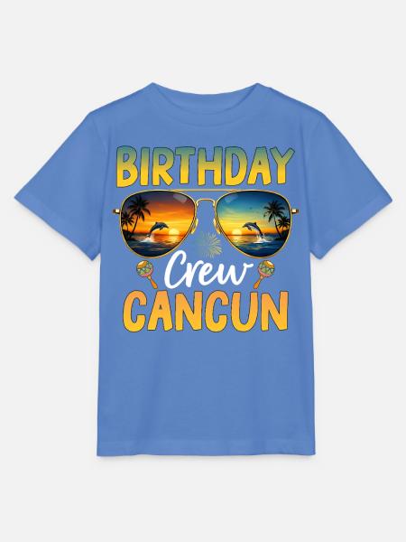 Birthday Crew Cancun - Stanley/Stella Kinder T-Shirt MINI CREATOR - Blau