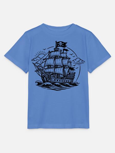 Piratenschiff - Stanley/Stella Kinder T-Shirt MINI CREATOR  - Blau