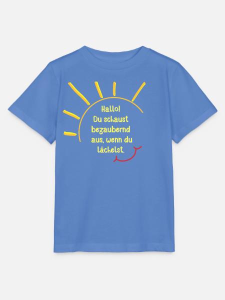 Wenn du lächelst - Stanley/Stella Kinder T-Shirt MINI CREATOR - Blau