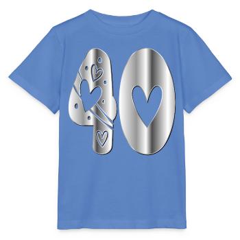 Vierzig Zahl 40 - Stanley/Stella Kinder T-Shirt MINI CREATOR  - Blau - Vorne - Taisha (125cm)