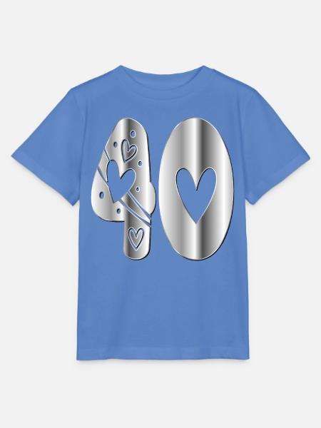 Vierzig Zahl 40 - Stanley/Stella Kinder T-Shirt MINI CREATOR - Blau