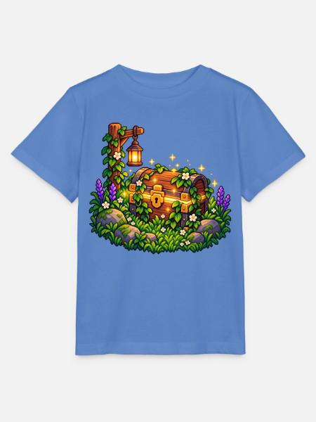 Glühende Schatztruhe im Gartenwald - Stanley/Stella Kinder T-Shirt MINI CREATOR - Blau