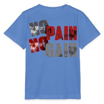 No Pan No Gain Distressed Typografie - Stanley/Stella Kinder T-Shirt MINI CREATOR  - Blau - Vorne - Taisha (125cm)