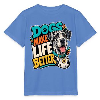 Dogge - Stanley/Stella Kinder T-Shirt MINI CREATOR  - Blau - Vorne - Taisha (125cm)