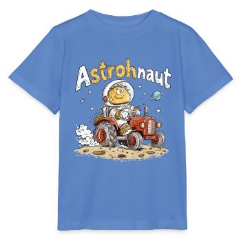 Astrohnaut Traktor Astronaut Landwirt Wortspiel - Stanley/Stella Kinder T-Shirt MINI CREATOR  - Blau - Vorne - Taisha (125cm)