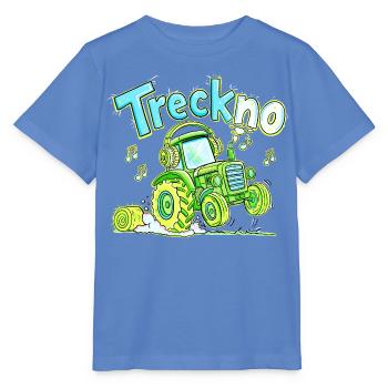 Treckno Traktor Techno Trecker Landwirt Party - Stanley/Stella Kinder T-Shirt MINI CREATOR  - Blau - Vorne - Taisha (125cm)