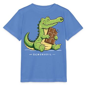 Schokodil Krokodil Schokolade Wortspiel Humor - Stanley/Stella Kinder T-Shirt MINI CREATOR  - Blau - Vorne - Taisha (125cm)