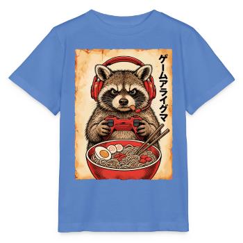 Gamer, Gaming, Japanische, Zocker, Capybara, Ramen - Stanley/Stella Kinder T-Shirt MINI CREATOR  - Blau - Vorne - Taisha (125cm)