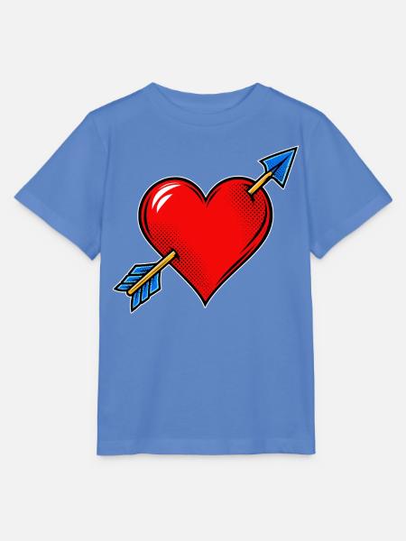 Herz Pop-Art-Stil - Stanley/Stella Kinder T-Shirt MINI CREATOR  - Blau