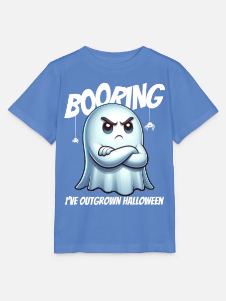 Booring Halloween Geist - Stanley/Stella Kinder T-Shirt MINI CREATOR - Blau