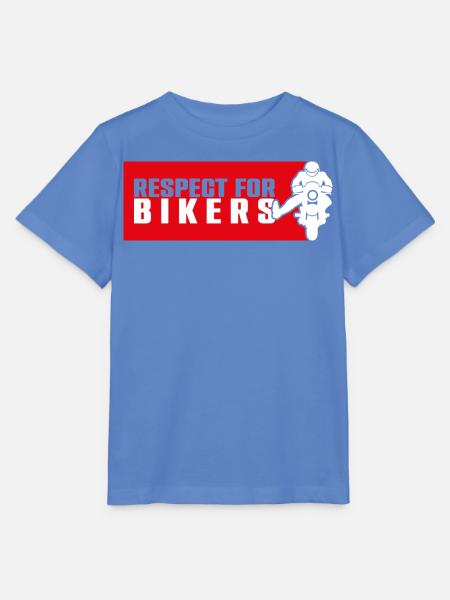 Respektiere Biker auf rotem Hintergrund - Stanley/Stella Kinder T-Shirt MINI CREATOR - Blau