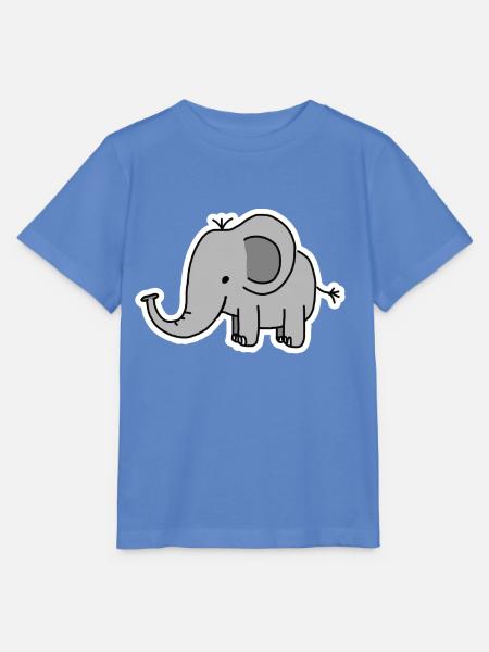 Elefant - Stanley/Stella Kinder T-Shirt MINI CREATOR - Blau