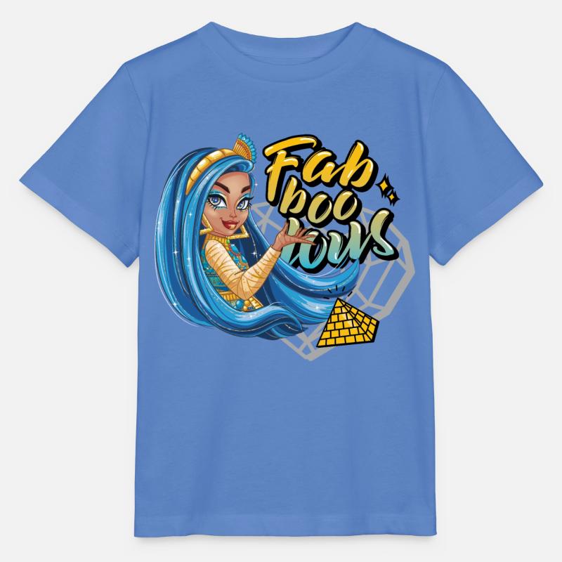 Monster High™ Cleo De Nile Fab-Boo-Lous - Stanley/Stella T-shirt MINI CREATOR til børn - blå