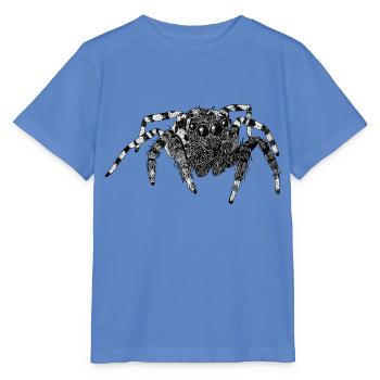 Springspinne niedliche Spinne Phidippus Arachnide - Stanley/Stella Kinder T-Shirt MINI CREATOR  - Blau - Vorne - Taisha (125cm)