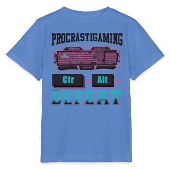 Gamer Procrastigaming CTR Alt Defeat Gaming - Stanley/Stella MINI CREATOR Kids’ T-Shirt - bright blue - Front - Taisha (125cm)