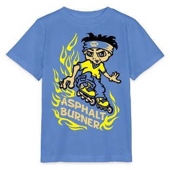 Asphalt burner flex - Stanley/Stella Kinder T-Shirt MINI CREATOR  - Blau - Vorne - Taisha (125cm)