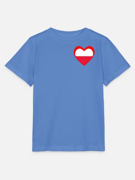 Polska Serce – Miłość do Polski - Stanley/Stella Kinder T-Shirt MINI CREATOR - Blau