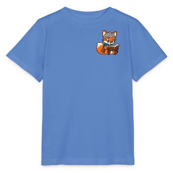 Süßer Lesefuchs mit Brille - Stanley/Stella Kinder T-Shirt MINI CREATOR  - Blau - Vorne - Taisha (125cm)