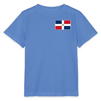 Dominican Republic Flag Classic Frame - Stanley/Stella Kinder T-Shirt MINI CREATOR  - Blau - Vorne - Taisha (125cm)