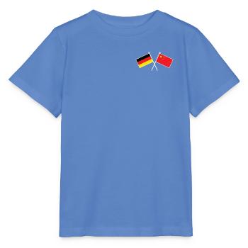 Germany x China Friendship Flags - Stanley/Stella Kinder T-Shirt MINI CREATOR  - Blau - Vorne - Taisha (125cm)