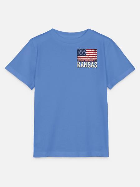 USA Kansas - Stanley/Stella Kinder T-Shirt MINI CREATOR - Blau