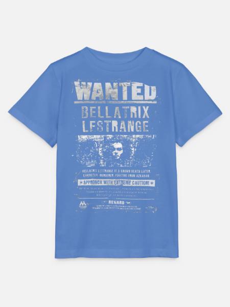 Harry Potter Bellatrix Lestrange Wanted Poster - Stanley/Stella Kinder T-Shirt MINI CREATOR - Blau