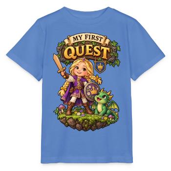 My First Quest - Kleine Prinzessin - Stanley/Stella Kinder T-Shirt MINI CREATOR  - Blau - Vorne - Taisha (125cm)
