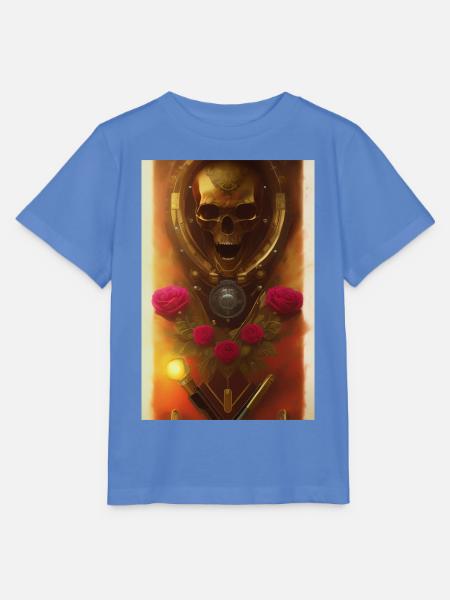 Totenkopf mit Rosen - Stanley/Stella Kinder T-Shirt MINI CREATOR - Blau