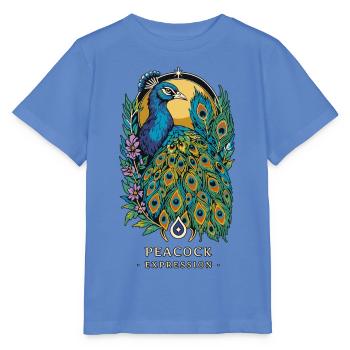 PEACOCK TOTEM Ausdruck - Stanley/Stella Kinder T-Shirt MINI CREATOR  - Blau - Vorne - Taisha (125cm)