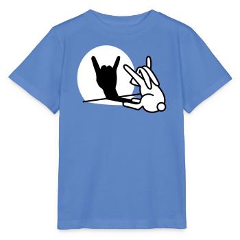 Kaninche Schatten Hand ROCK Musik HARD ROCK Fan - Stanley/Stella Kinder T-Shirt MINI CREATOR  - Blau - Vorne - Taisha (125cm)