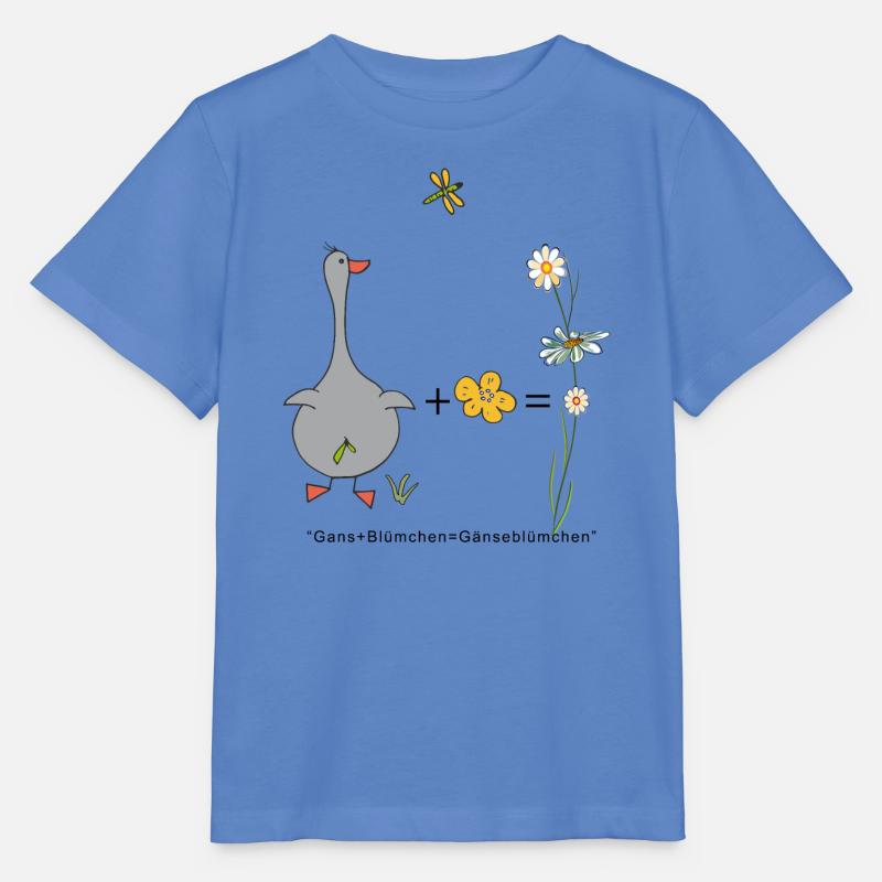 Gans und Blümchen gleich Gänseblümchen - Stanley/Stella Kinder T-Shirt MINI CREATOR  - Blau