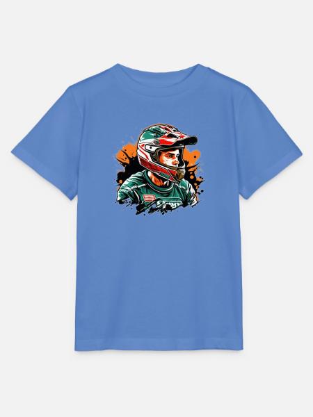 Rennfahrer Farbexplosion - Stanley/Stella Kinder T-Shirt MINI CREATOR - Blau