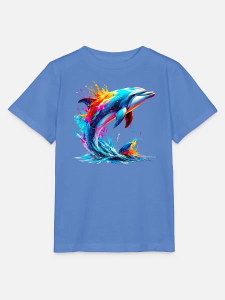 Delfin - Stanley/Stella Kinder T-Shirt MINI CREATOR - Blau