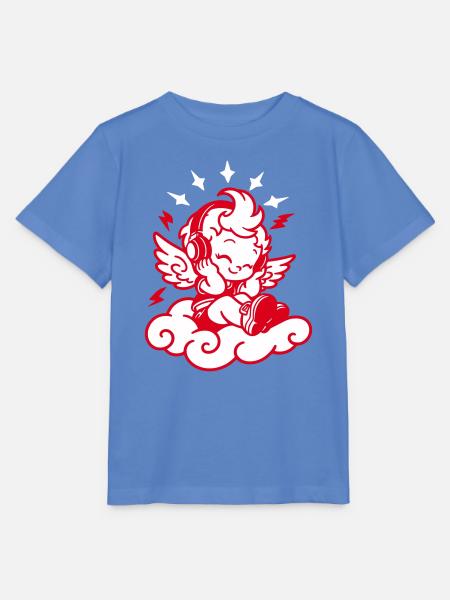 Musik Engel – Cherub mit Kopfhörern - Stanley/Stella Kinder T-Shirt MINI CREATOR - Blau