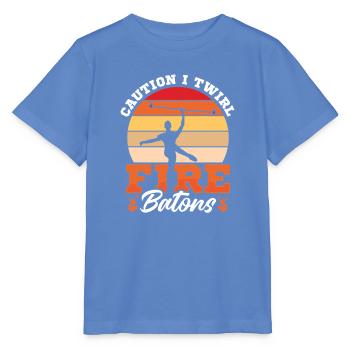 Tanzen Wirbel Tanzschule Feuerstab Tänzerin - Stanley/Stella Kinder T-Shirt MINI CREATOR  - Blau - Vorne - Taisha (125cm)