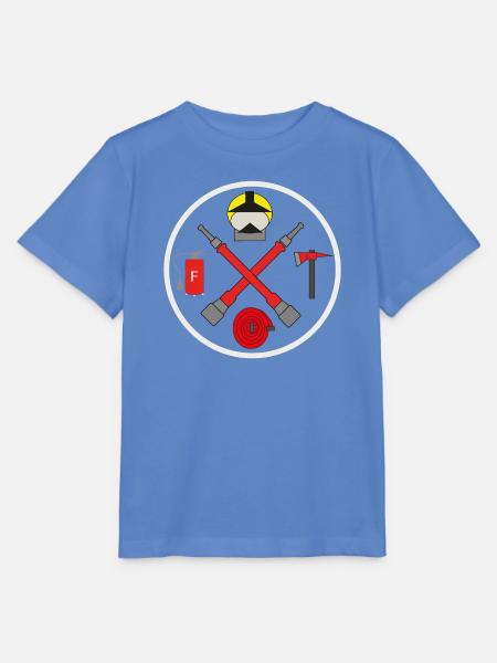 112-Feuerwehr-Kreislogo - Stanley/Stella Kinder T-Shirt MINI CREATOR - Blau