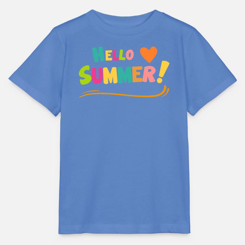 Hello Summer Farbexplosion - Stanley/Stella Kinder T-Shirt MINI CREATOR  - Blau