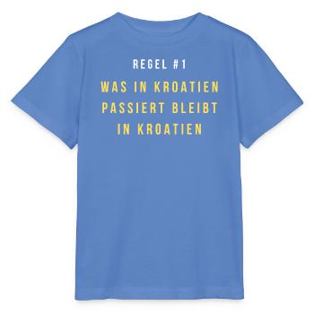 Regel 1 Was in Kroatien passiert - Stanley/Stella Kinder T-Shirt MINI CREATOR  - Blau - Vorne - Taisha (125cm)