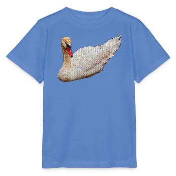 Wasserfarbener Schwan in ruhiger Pose - Stanley/Stella Kinder T-Shirt MINI CREATOR  - Blau - Vorne - Taisha (125cm)