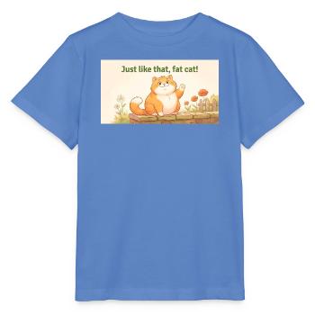 GENAU WIE DIESE FETTE KATZE - Stanley/Stella Kinder T-Shirt MINI CREATOR  - Blau - Vorne - Taisha (125cm)