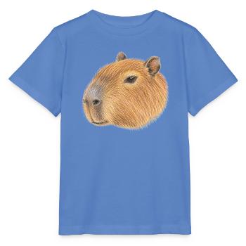 Capybara-Kopfporträt von Cabiai - Stanley/Stella Kinder T-Shirt MINI CREATOR  - Blau - Vorne - Taisha (125cm)